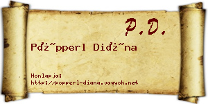 Pöpperl Diána névjegykártya